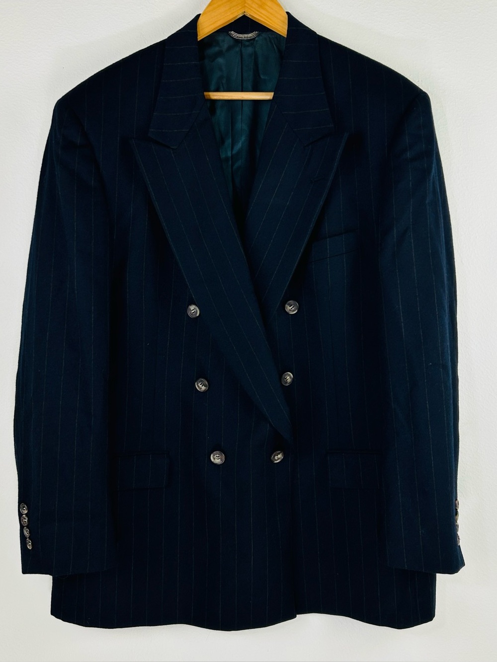 Vintage Hastings Traditions Men’s Pinstripe Double Breasted Blazer Size 42R